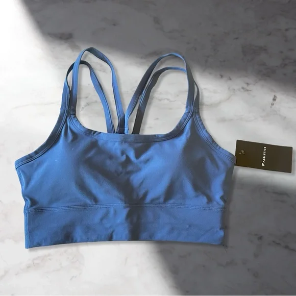 NWT Fabletics Principal Longline Medium Impact Sports Bra In Classic Indigo Sz M - Picture 4 of 11